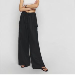 Reformation Black Linen Pants